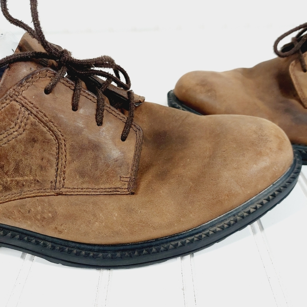 Timberland Men's 72521 Comfort Waterproof Leather Tan Lace Up Oxford Shoes A619 - Picture 10 of 14
